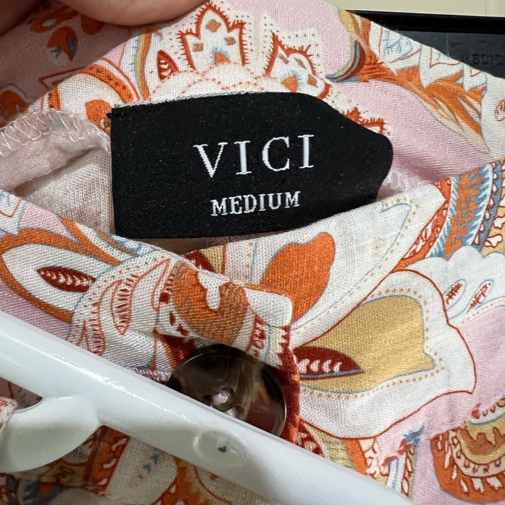 Vici Cancun Printed Bra Top & Belted Wide Leg Pant Set - Picture 8 of 8